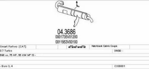 MTS C330001007143 - Система выпуска ОГ abcparts.ee