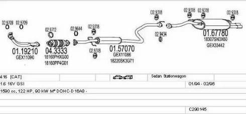 MTS C290145008190 - Система выпуска ОГ abcparts.ee