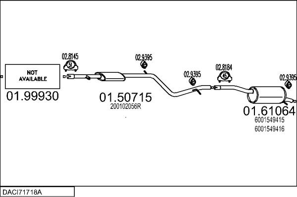 MTS DACI71718A007192 - Система выпуска ОГ abcparts.ee