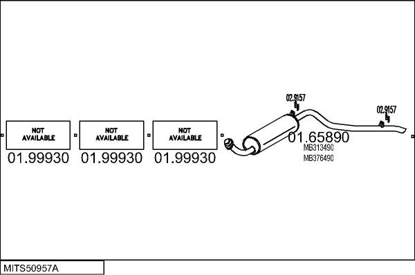 MTS MITS50957A003382 - Система выпуска ОГ abcparts.ee