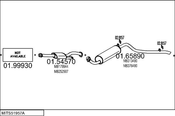 MTS MITS51957A003382 - Система выпуска ОГ abcparts.ee