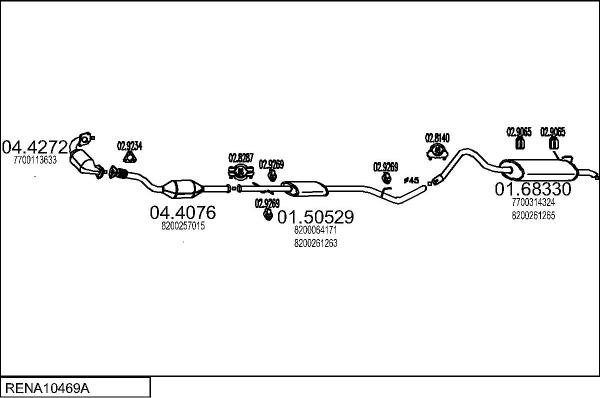 MTS RENA10469A018620 - Система выпуска ОГ abcparts.ee