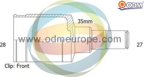 Multiparts 14-236095 - Комплект ШРУСа, приводной вал, шарнир abcparts.ee