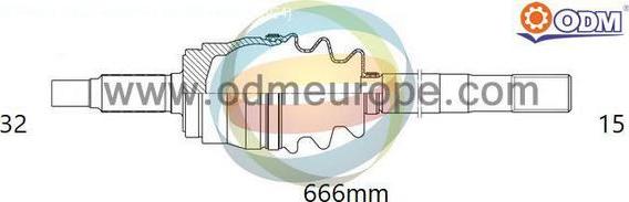 Multiparts 18-226100 - Приводной вал abcparts.ee