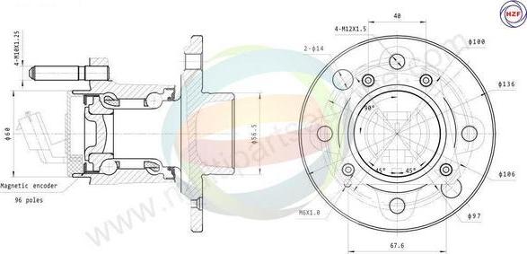 Multiparts 70-230049 - Комплект подшипника, ступицы колеса abcparts.ee