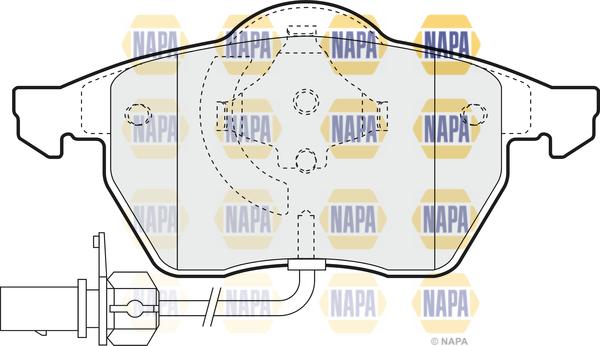 NAPA NBP1494 - Тормозные колодки, дисковые, комплект abcparts.ee