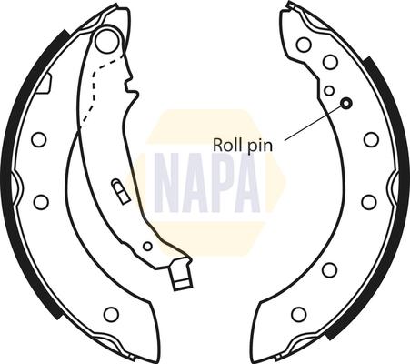 NAPA NBS1021 - Комплект тормозных колодок, барабанные abcparts.ee