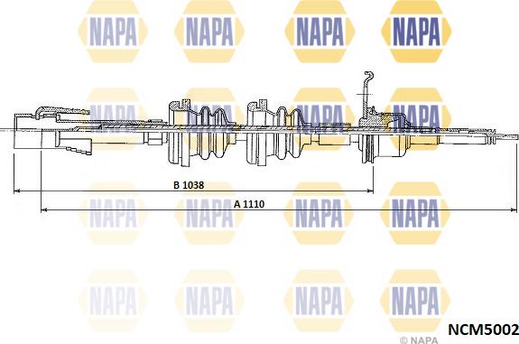 NAPA NCM5002 - Тросик спидометра abcparts.ee
