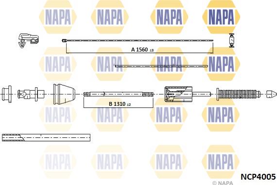 NAPA NCP4005 - Тросик газа abcparts.ee