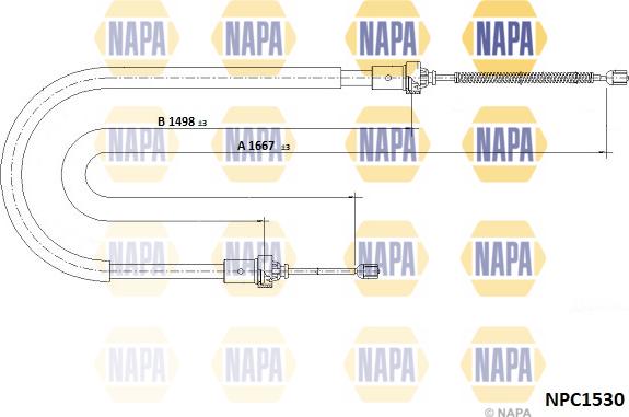 NAPA NPC1530 - Тросик, cтояночный тормоз abcparts.ee