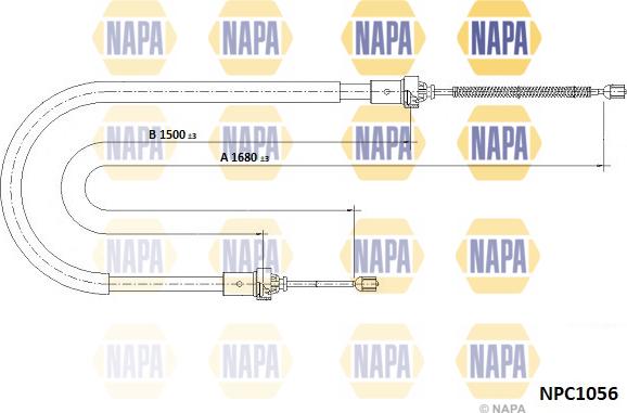 NAPA NPC1056 - Тросик, cтояночный тормоз abcparts.ee