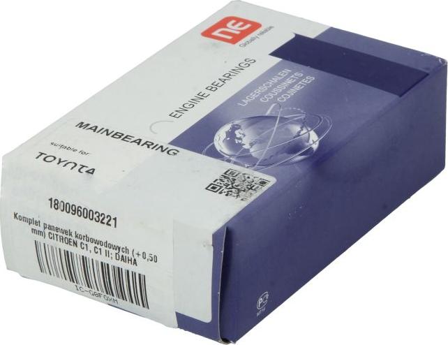 NE 180096003221 - Комплект подшипников коленчатого вала abcparts.ee
