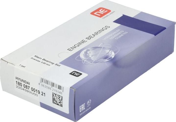 NE 180087001921 - Комплект подшипников коленчатого вала abcparts.ee