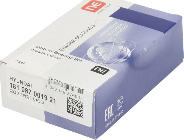 NE 181087001921 - Комплект шатунных вкладышей abcparts.ee