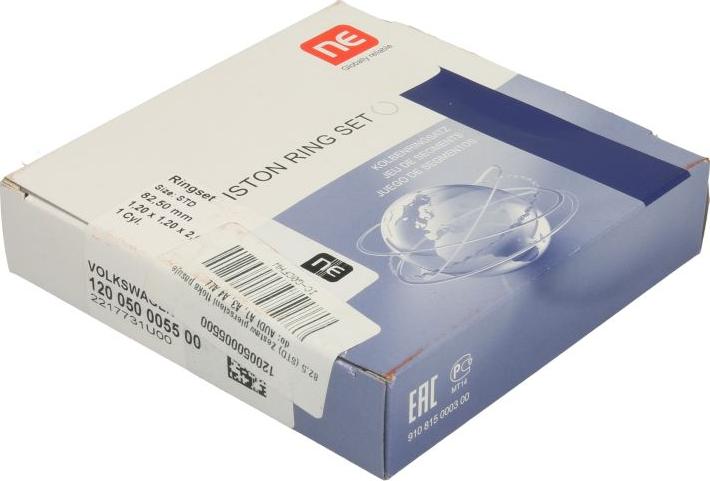 NE 120050005500 - Комплект поршневых колец abcparts.ee