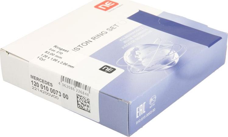 NE 120 010 0073 00 - Комплект поршневых колец abcparts.ee