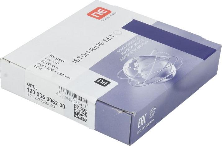 NE 120035006200 - Комплект поршневых колец abcparts.ee