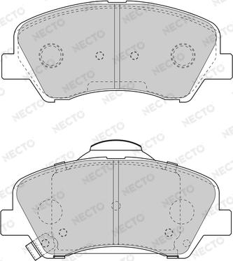 Necto FD7612A - Тормозные колодки, дисковые, комплект abcparts.ee