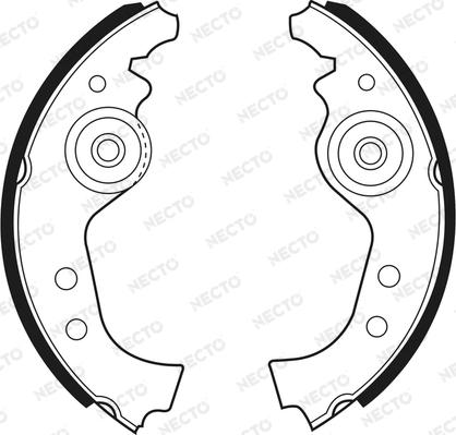 Necto N1055 - Комплект тормозных колодок, барабанные abcparts.ee