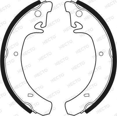 Necto N1353 - Комплект тормозных колодок, барабанные abcparts.ee
