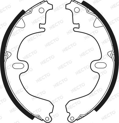 Necto N1327 - Комплект тормозных колодок, барабанные abcparts.ee