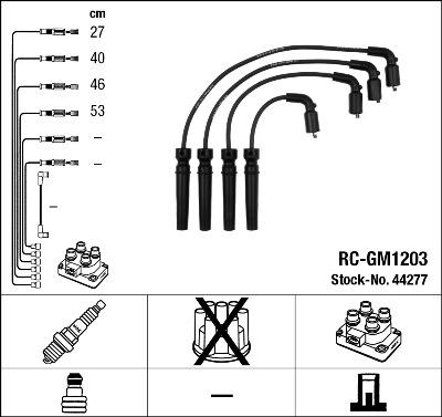 NGK 44277 - Комплект проводов зажигания abcparts.ee
