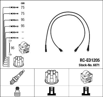 NGK 6871 - Комплект проводов зажигания abcparts.ee