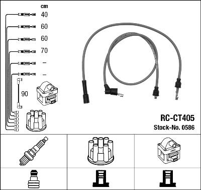 NGK 0586 - Комплект проводов зажигания abcparts.ee