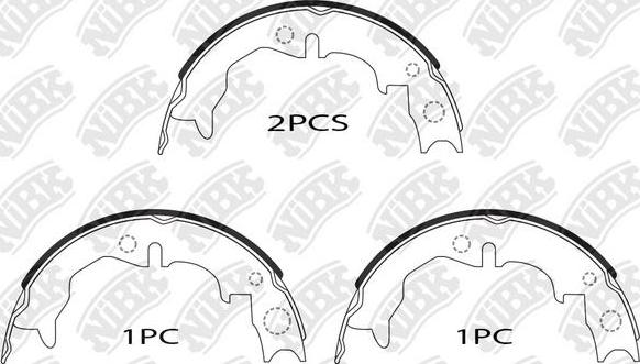 NiBK FN0692 - Комплект тормозов, ручник, парковка abcparts.ee