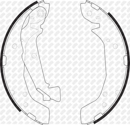 NiBK FN0612 - Комплект тормозных колодок, барабанные abcparts.ee