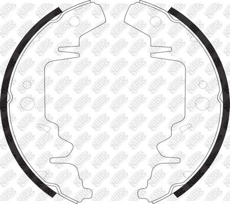 NiBK FN11814 - Комплект тормозных колодок, барабанные abcparts.ee