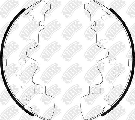 NiBK FN3406 - Комплект тормозных колодок, барабанные abcparts.ee
