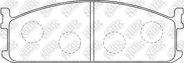 NiBK PN4083 - Тормозные колодки, дисковые, комплект abcparts.ee