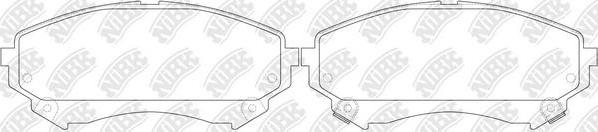 NiBK PN51008 - Тормозные колодки, дисковые, комплект abcparts.ee