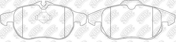 NiBK PN0325 - Тормозные колодки, дисковые, комплект abcparts.ee