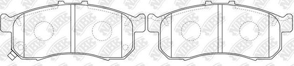 NiBK PN8816 - Тормозные колодки, дисковые, комплект abcparts.ee