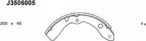 Nipparts J3506005 - Комплект тормозных колодок, барабанные abcparts.ee