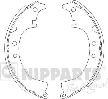 Nipparts J3502008 - Комплект тормозных колодок, барабанные abcparts.ee