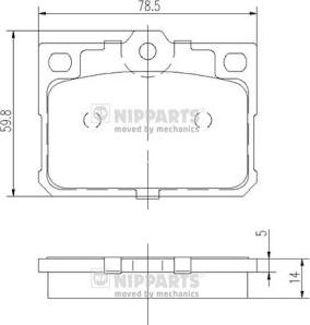 Nipparts J3603010 - Тормозные колодки, дисковые, комплект abcparts.ee