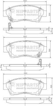 Nipparts J3602064 - Тормозные колодки, дисковые, комплект abcparts.ee