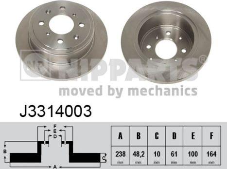 Nipparts J3314003 - Тормозной диск abcparts.ee