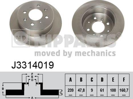 Nipparts J3314019 - Тормозной диск abcparts.ee