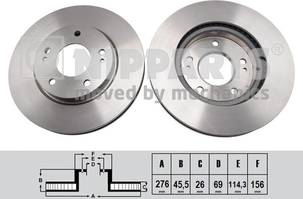 Nipparts N3305078 - Тормозной диск abcparts.ee