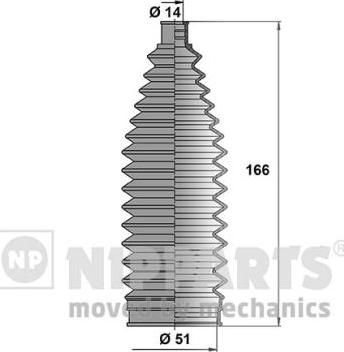 Nipparts N2845012 - Комплект пыльника, рулевое управление abcparts.ee