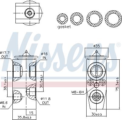 NISSENS 999493 - Расширительный клапан, кондиционер abcparts.ee