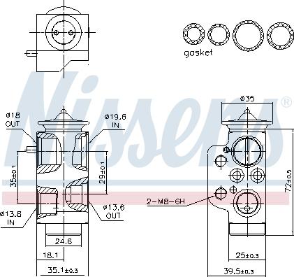 NISSENS 999485 - Расширительный клапан, кондиционер abcparts.ee