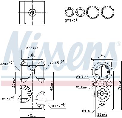 Nissens 999422 - Расширительный клапан, кондиционер abcparts.ee
