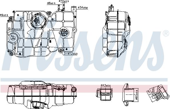 Nissens 996162 - Компенсационный бак, охлаждающая жидкость abcparts.ee