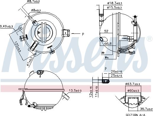 Nissens 996116 - Компенсационный бак, охлаждающая жидкость abcparts.ee