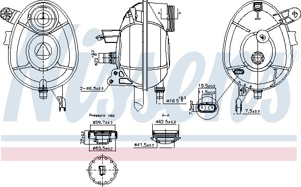 Nissens 996201 - Компенсационный бак, охлаждающая жидкость abcparts.ee